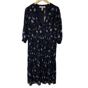 Liquorish Midi Length Faux Wrap Dress Black Size 10